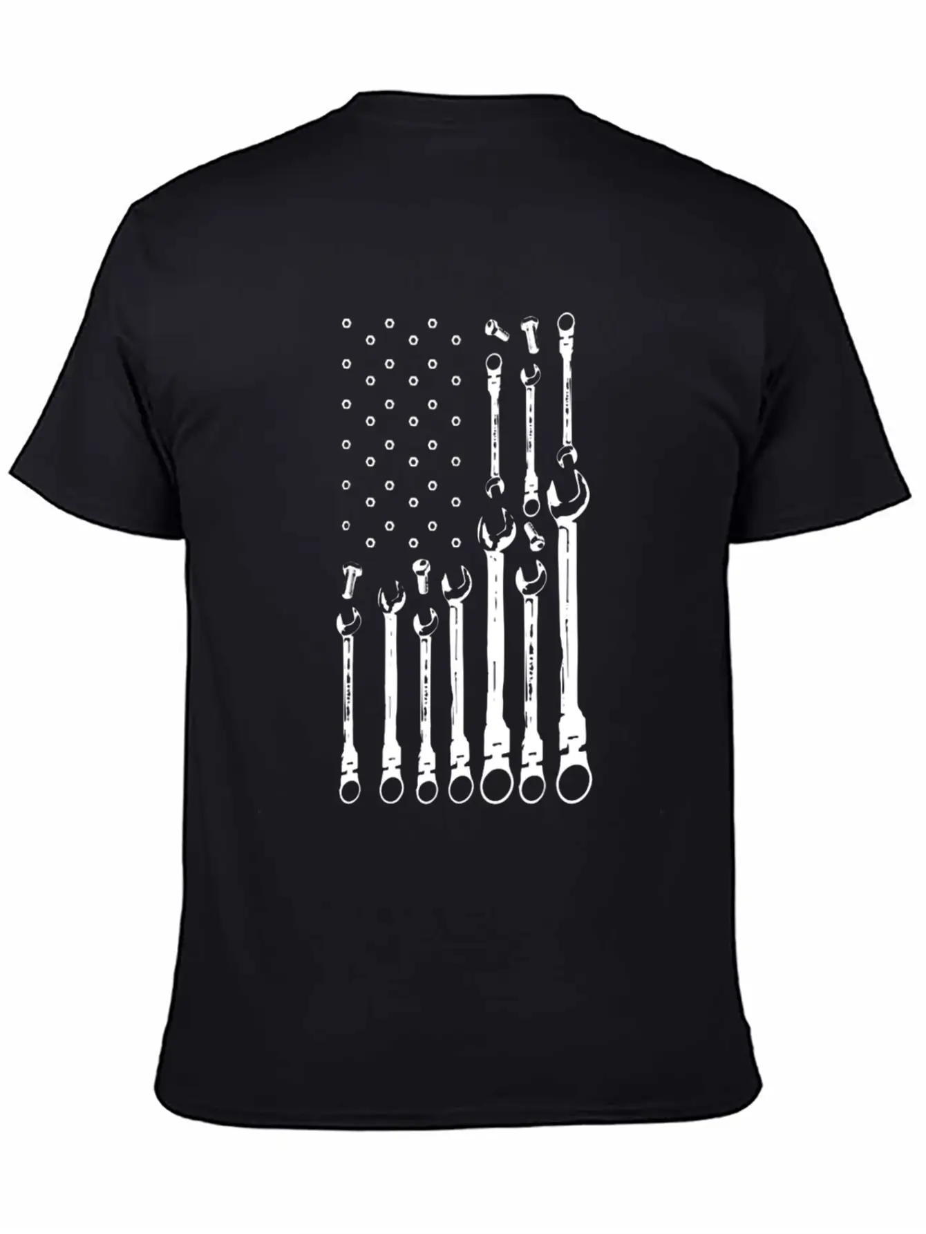 Mechanic Flag Shirt Patriotic Mechanic USA Flag Basic Graphic T-Shirt ¨C Daily Comfort In Soft Cotton