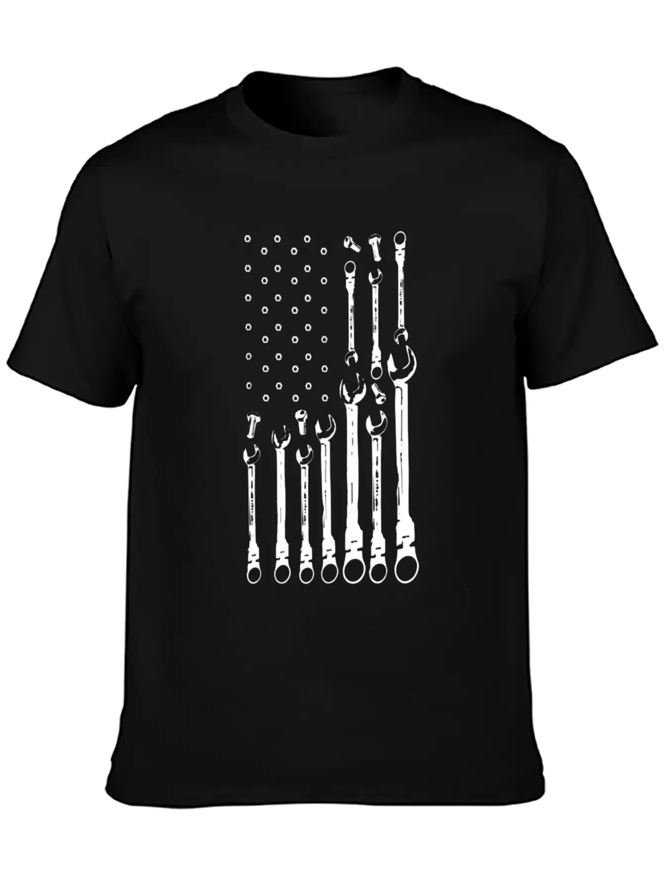Mechanic Flag Shirt Patriotic Mechanic USA Flag Basic Graphic T-Shirt ¨C Daily Comfort In Soft Cotton