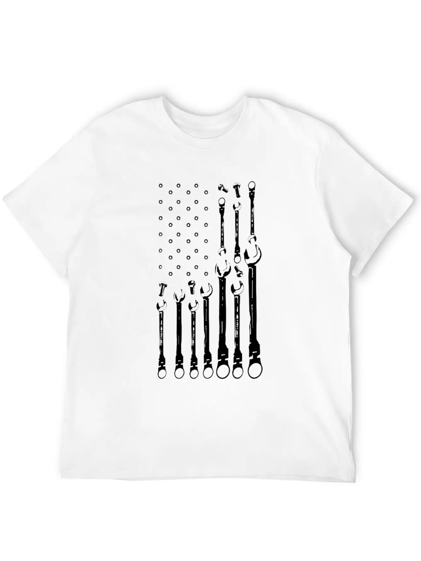 Mechanic Flag Shirt Patriotic Mechanic USA Flag Basic Graphic T-Shirt ¨C Daily Comfort In Soft Cotton