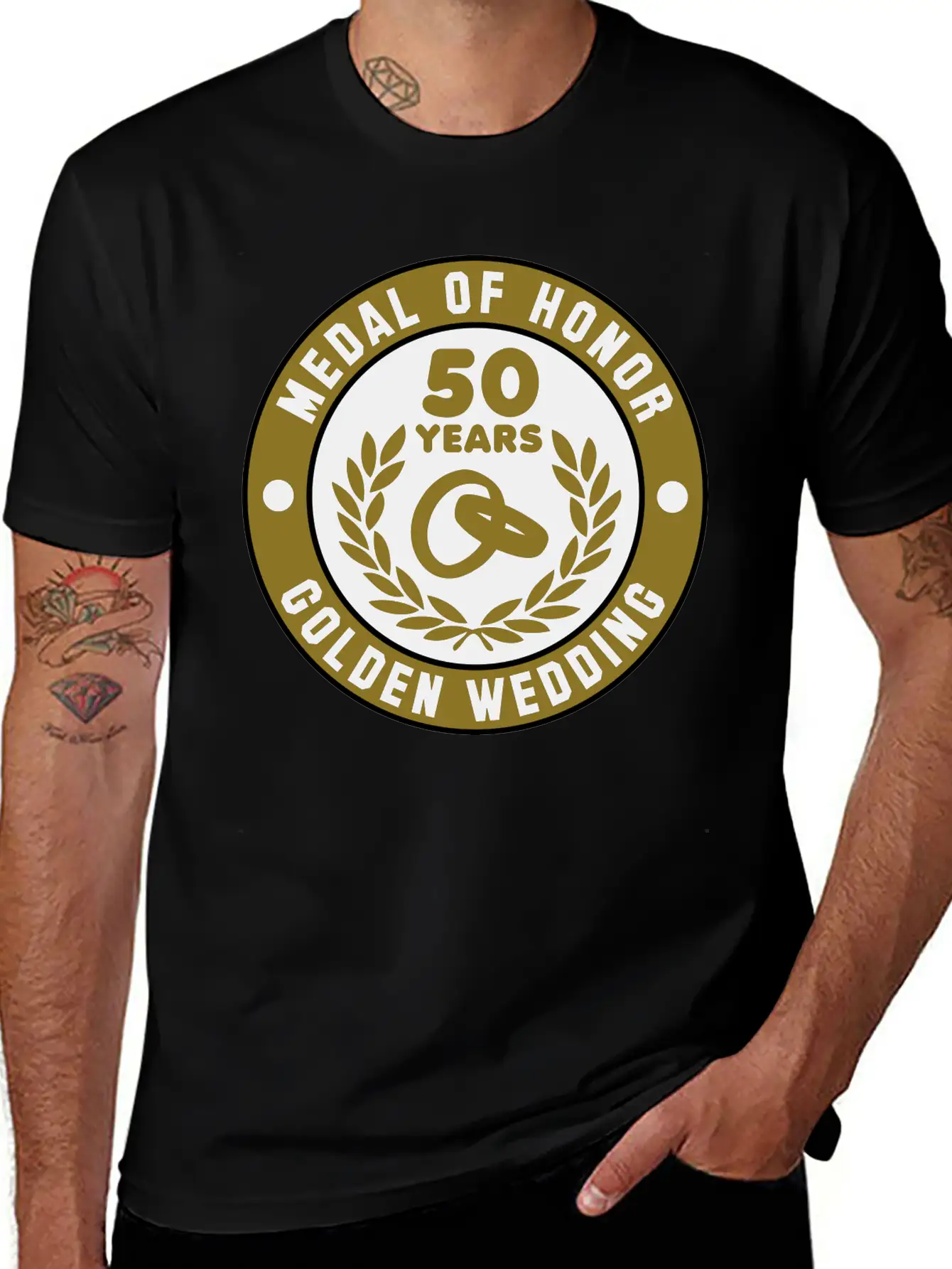 MEDAL OF HONOR 50th GOLDEN WEDDING 3C Soft Cotton Short Sleeve Tee ¨C Unisex Wardrobe Staple