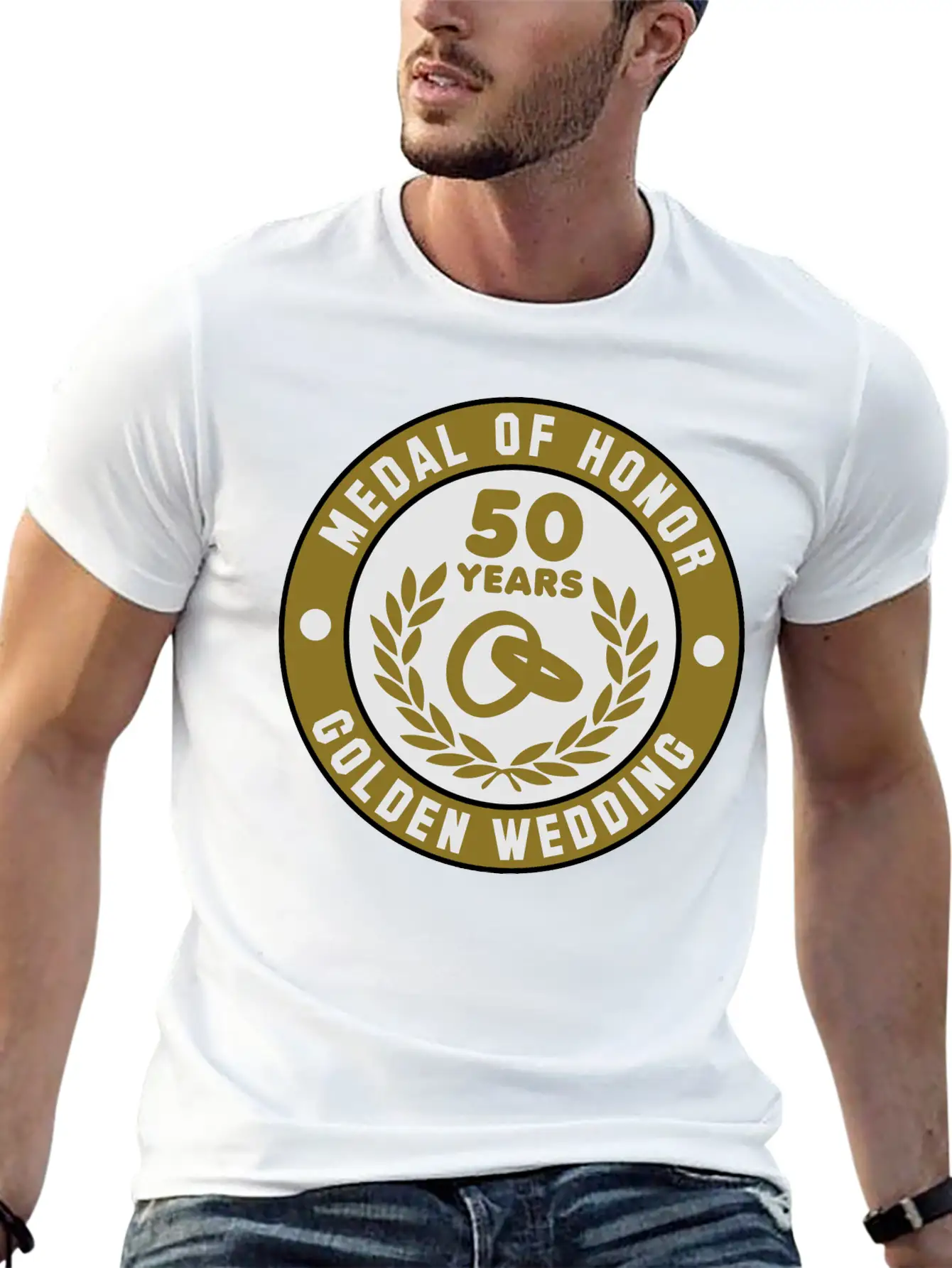 MEDAL OF HONOR 50th GOLDEN WEDDING 3C Soft Cotton Short Sleeve Tee ¨C Unisex Wardrobe Staple
