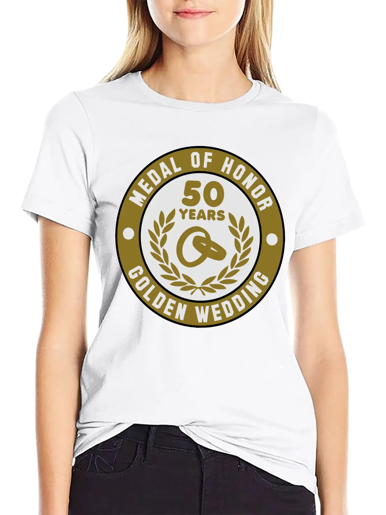 MEDAL OF HONOR 50th GOLDEN WEDDING 3C Soft Cotton Short Sleeve Tee ¨C Unisex Wardrobe Staple