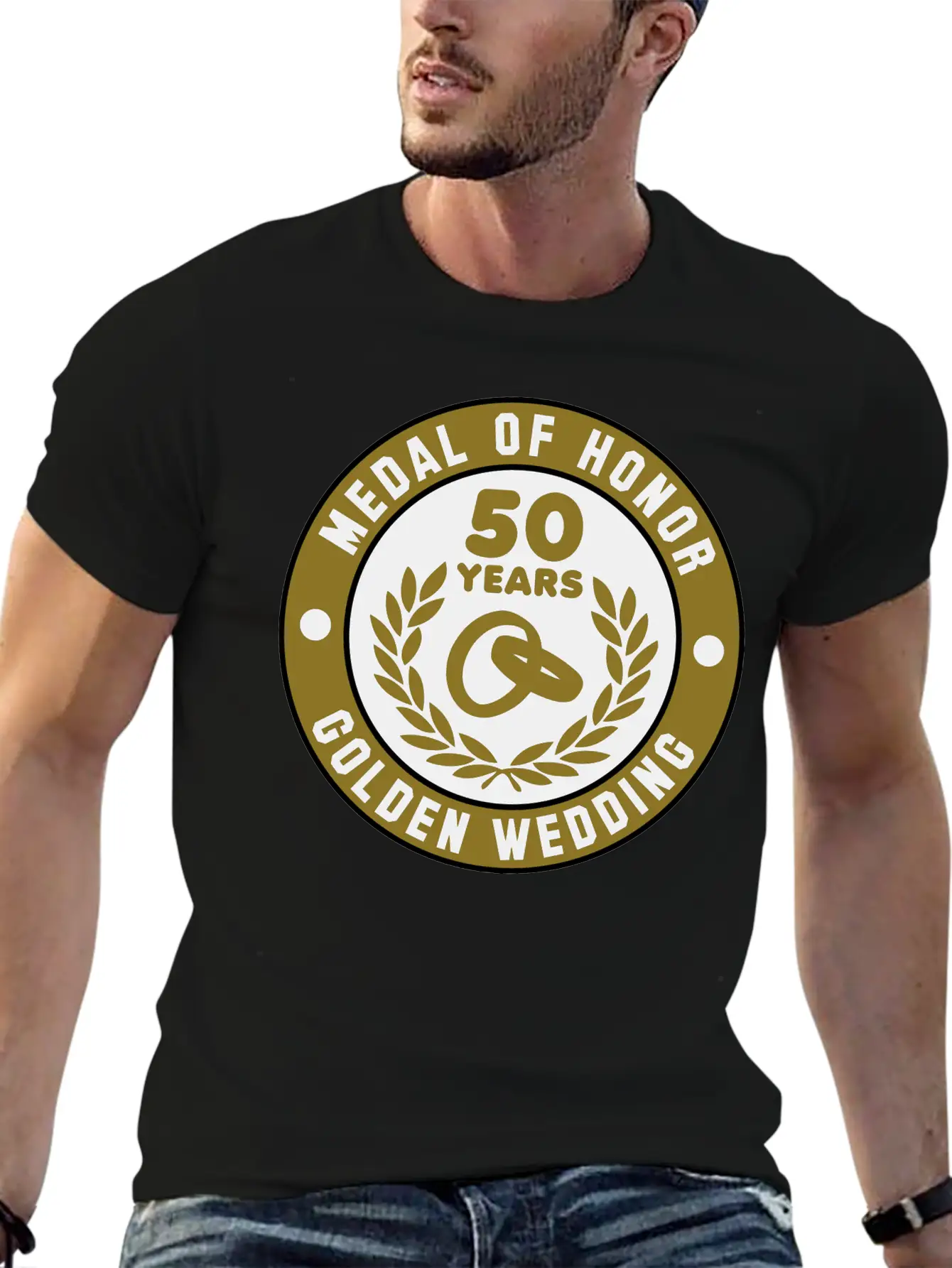 MEDAL OF HONOR 50th GOLDEN WEDDING 3C Soft Cotton Short Sleeve Tee ¨C Unisex Wardrobe Staple