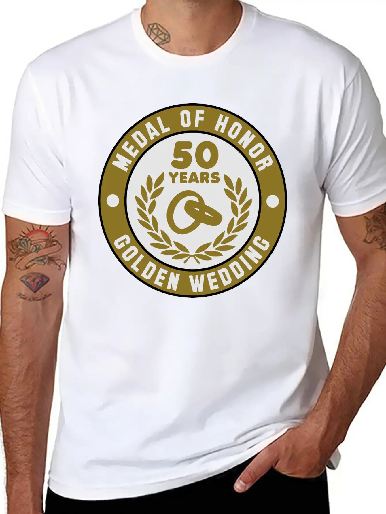 MEDAL OF HONOR 50th GOLDEN WEDDING 3C Soft Cotton Short Sleeve Tee ¨C Unisex Wardrobe Staple