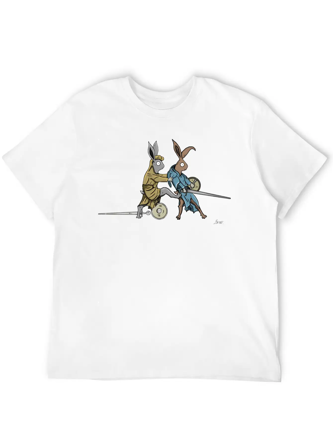Medieval Rabbits In The Towerfechtbuch Soft Cotton Short Sleeve Tee ¨C Unisex Wardrobe Staple