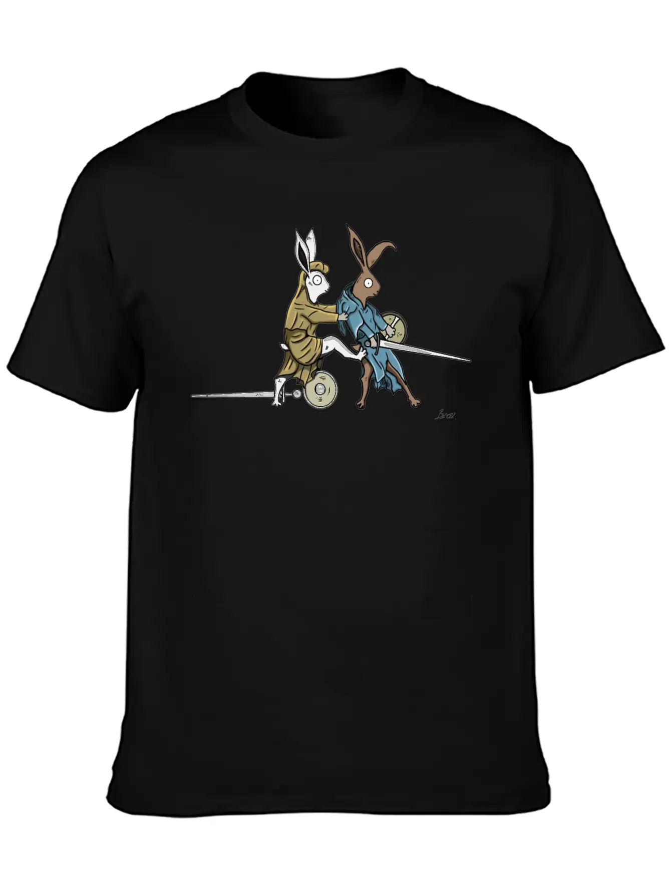 Medieval Rabbits In The Towerfechtbuch Soft Cotton Short Sleeve Tee ¨C Unisex Wardrobe Staple