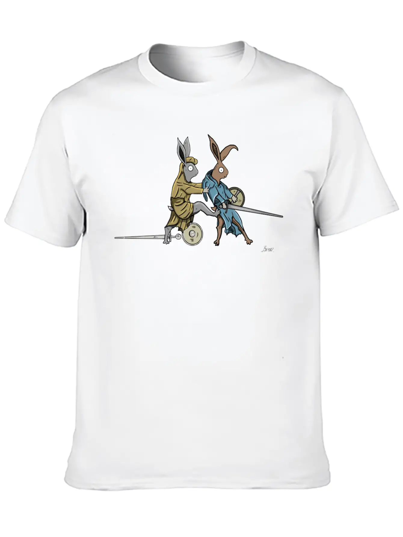 Medieval Rabbits In The Towerfechtbuch Soft Cotton Short Sleeve Tee ¨C Unisex Wardrobe Staple