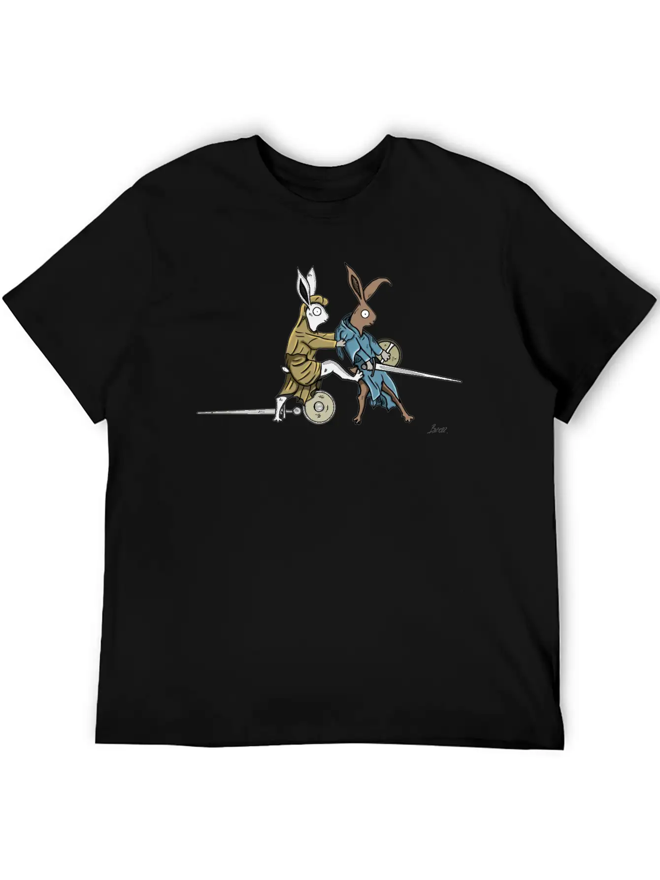 Medieval Rabbits In The Towerfechtbuch Soft Cotton Short Sleeve Tee ¨C Unisex Wardrobe Staple