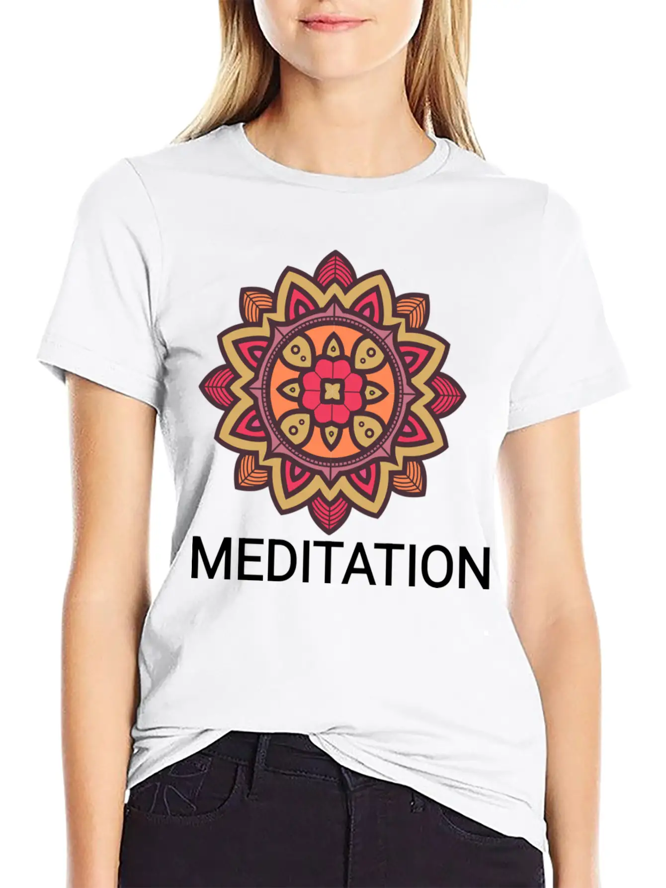 Meditation Basic Graphic T-Shirt ¨C Daily Comfort In Soft Cotton