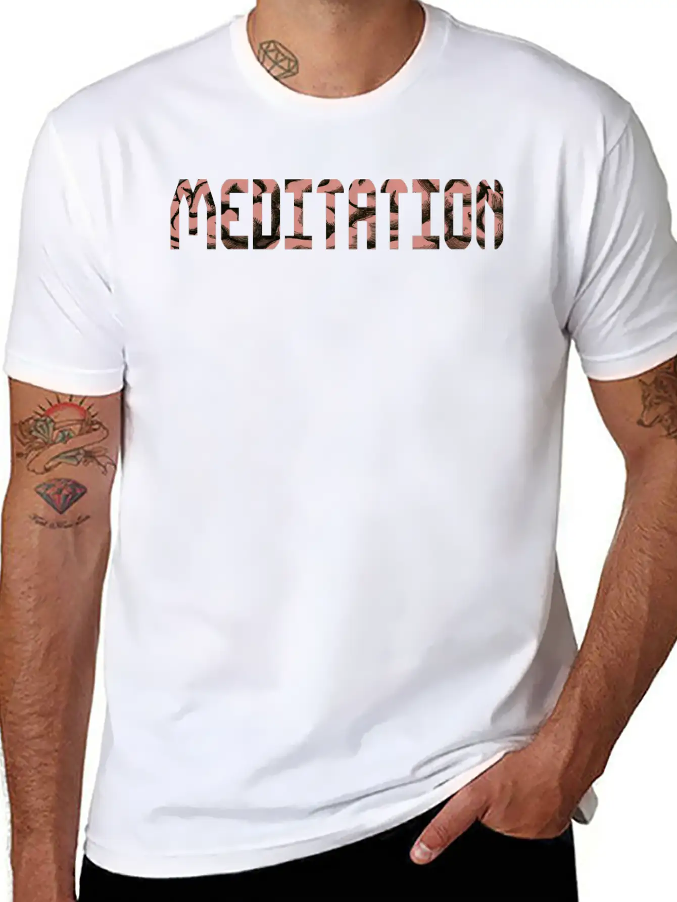 MEDITATION Soft Cotton Short Sleeve Tee ¨C Unisex Wardrobe Staple