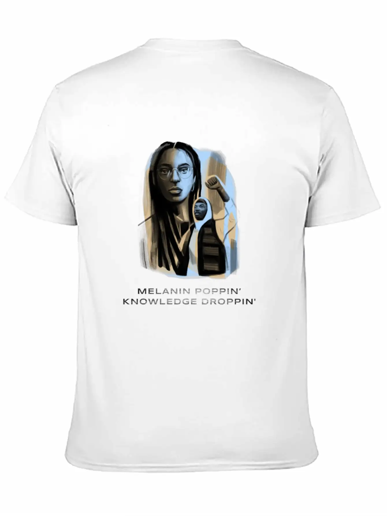 Melanin Poppin Knowledge Droppin Design 1 Basic Graphic T-Shirt ¨C Daily Comfort In Soft Cotton