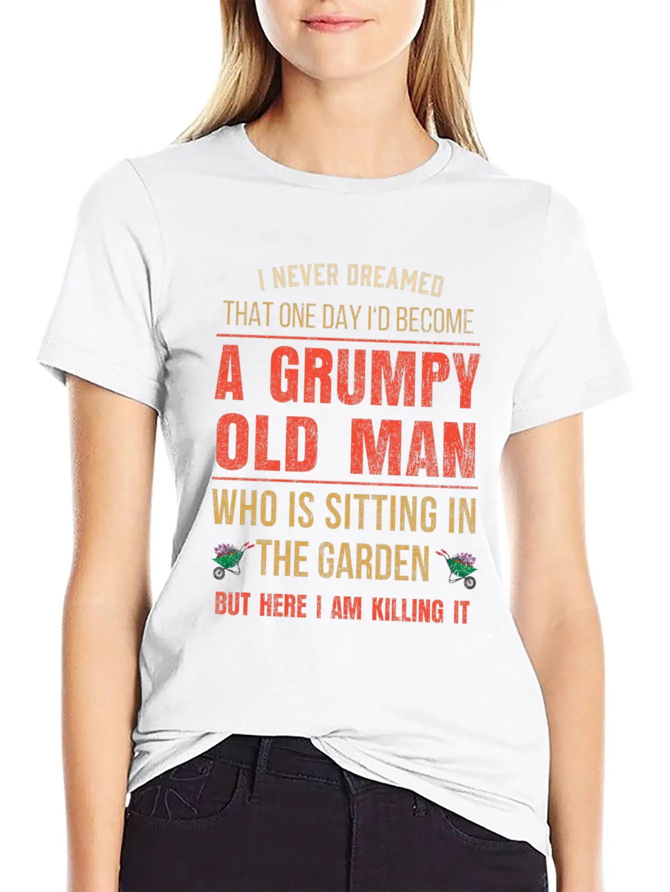 Mens Funny Grumpy Old Gardeners Gift Retired Basic Graphic T-Shirt ¨C Daily Comfort In Soft Cotton