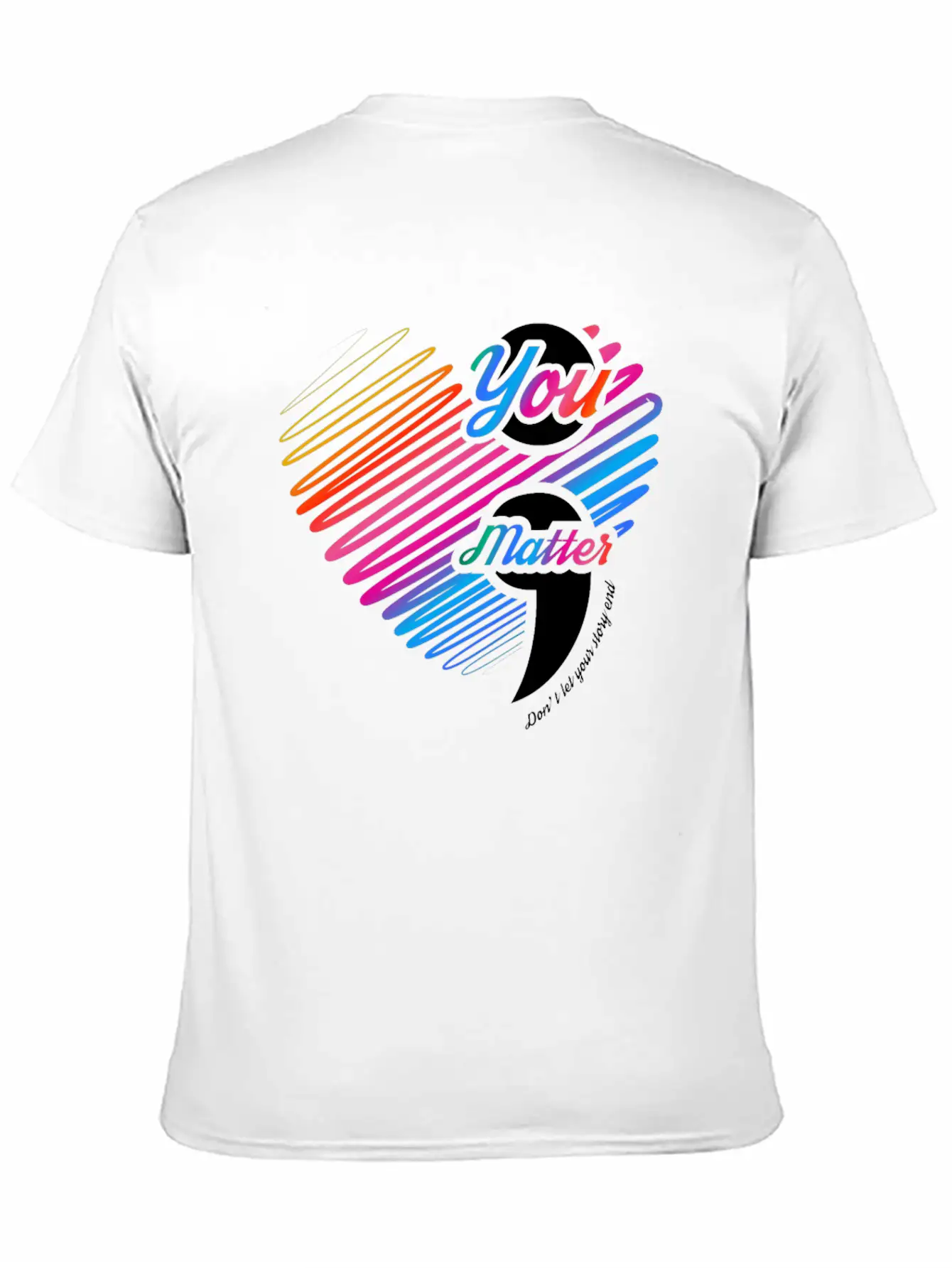 Mental Health Semi Colon Gifts Semicolon Basic Graphic T-Shirt ¨C Daily Comfort In Soft Cotton