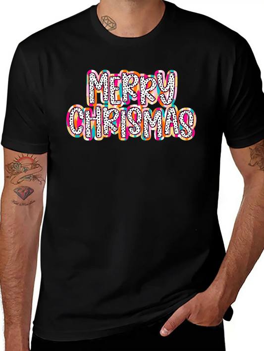 Merry Christmas Brushstroke Soft Cotton Short Sleeve Tee ¨C Unisex Wardrobe Staple