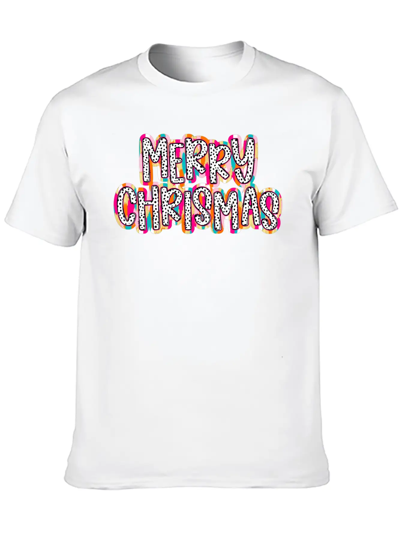 Merry Christmas Brushstroke Soft Cotton Short Sleeve Tee ¨C Unisex Wardrobe Staple