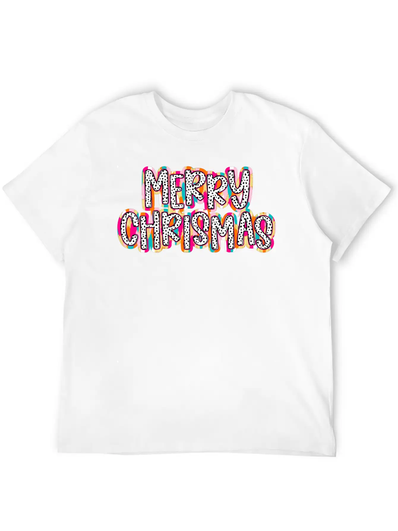 Merry Christmas Brushstroke Soft Cotton Short Sleeve Tee ¨C Unisex Wardrobe Staple