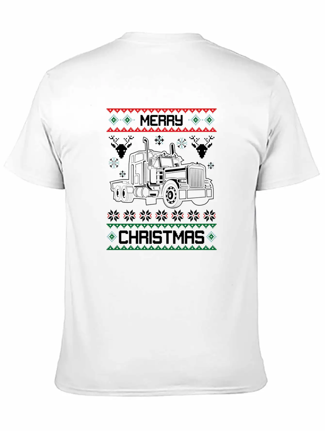 Merry Christmas Truck Driver Gift Basic Graphic T-Shirt ¨C Daily Comfort In Soft Cotton