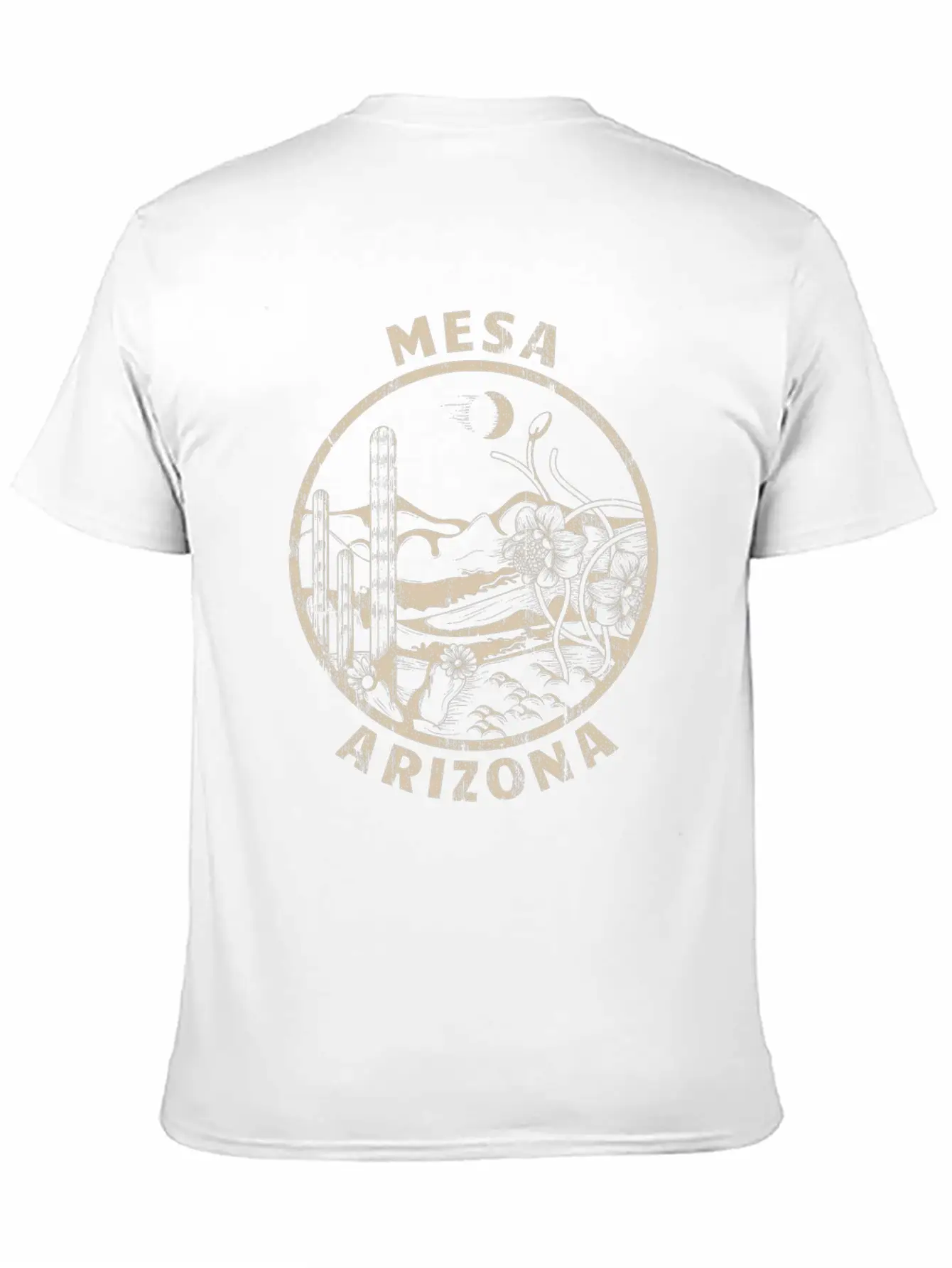 Mesa Arizona Linocut Distressed Desert Soft Cotton Short Sleeve Tee ¨C Unisex Wardrobe Staple