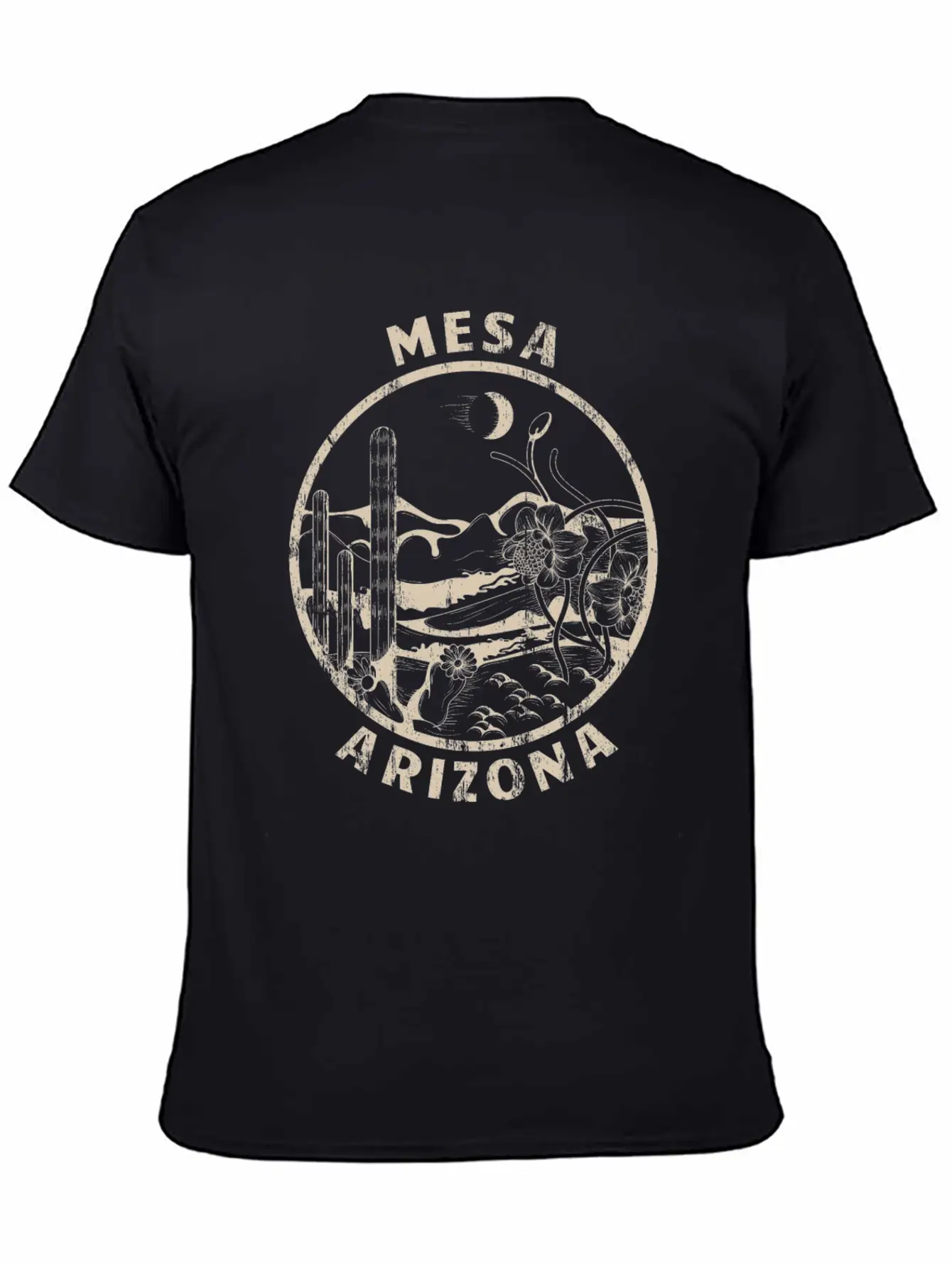 Mesa Arizona Linocut Distressed Desert Soft Cotton Short Sleeve Tee ¨C Unisex Wardrobe Staple