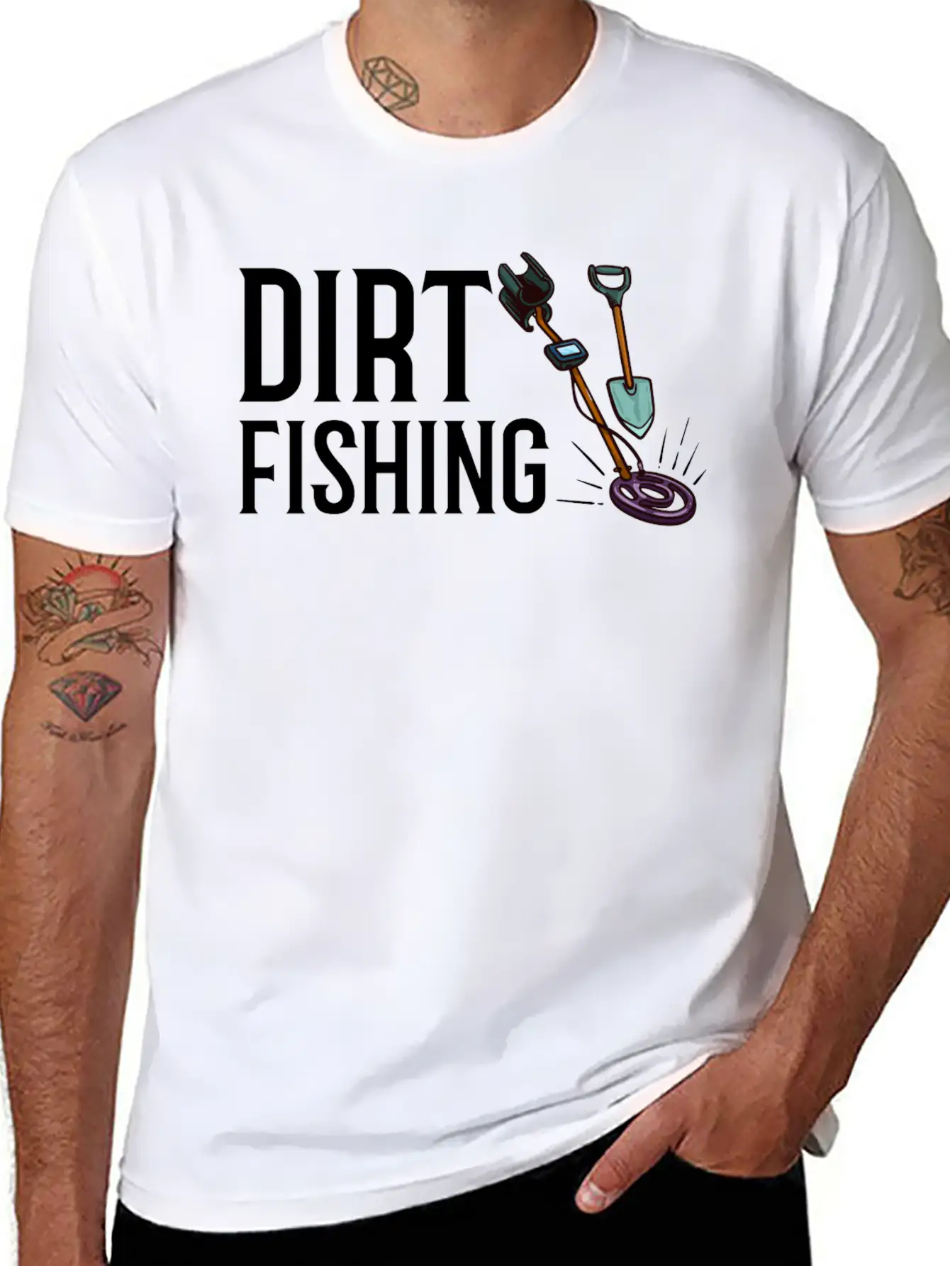 Metal Detector Underwater Metal Detecting Beginner Essential Cotton Tee For Daily Outfits ¨C Unisex Style