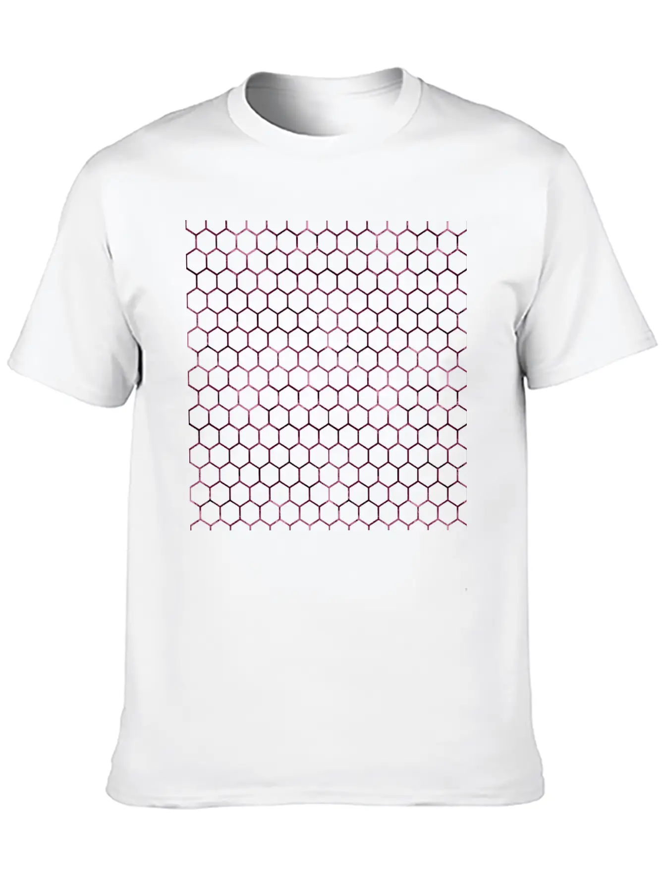 Metallic Burgundy Honeycomb Pattern Soft Cotton Short Sleeve Tee ¨C Unisex Wardrobe Staple
