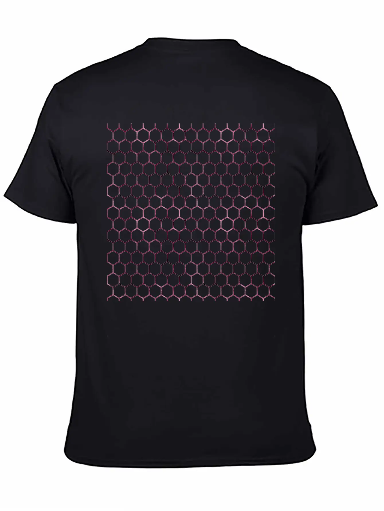 Metallic Burgundy Honeycomb Pattern Soft Cotton Short Sleeve Tee ¨C Unisex Wardrobe Staple