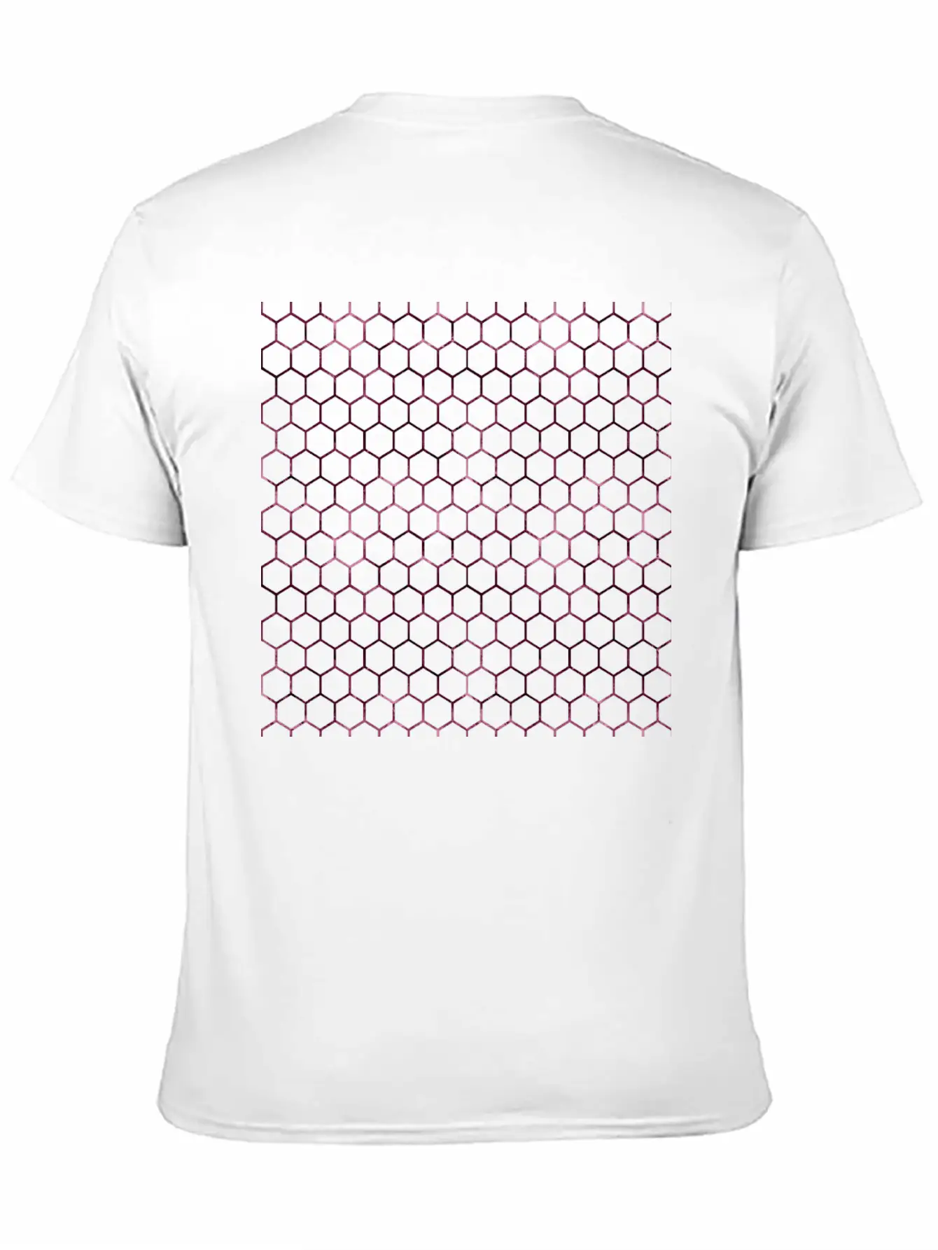 Metallic Burgundy Honeycomb Pattern Soft Cotton Short Sleeve Tee ¨C Unisex Wardrobe Staple