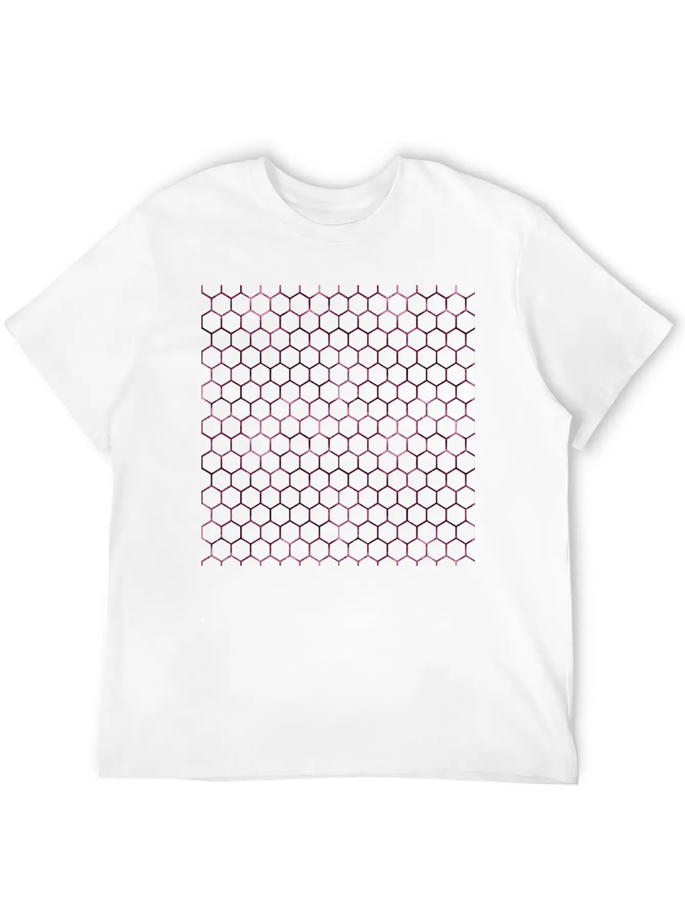 Metallic Burgundy Honeycomb Pattern Soft Cotton Short Sleeve Tee ¨C Unisex Wardrobe Staple