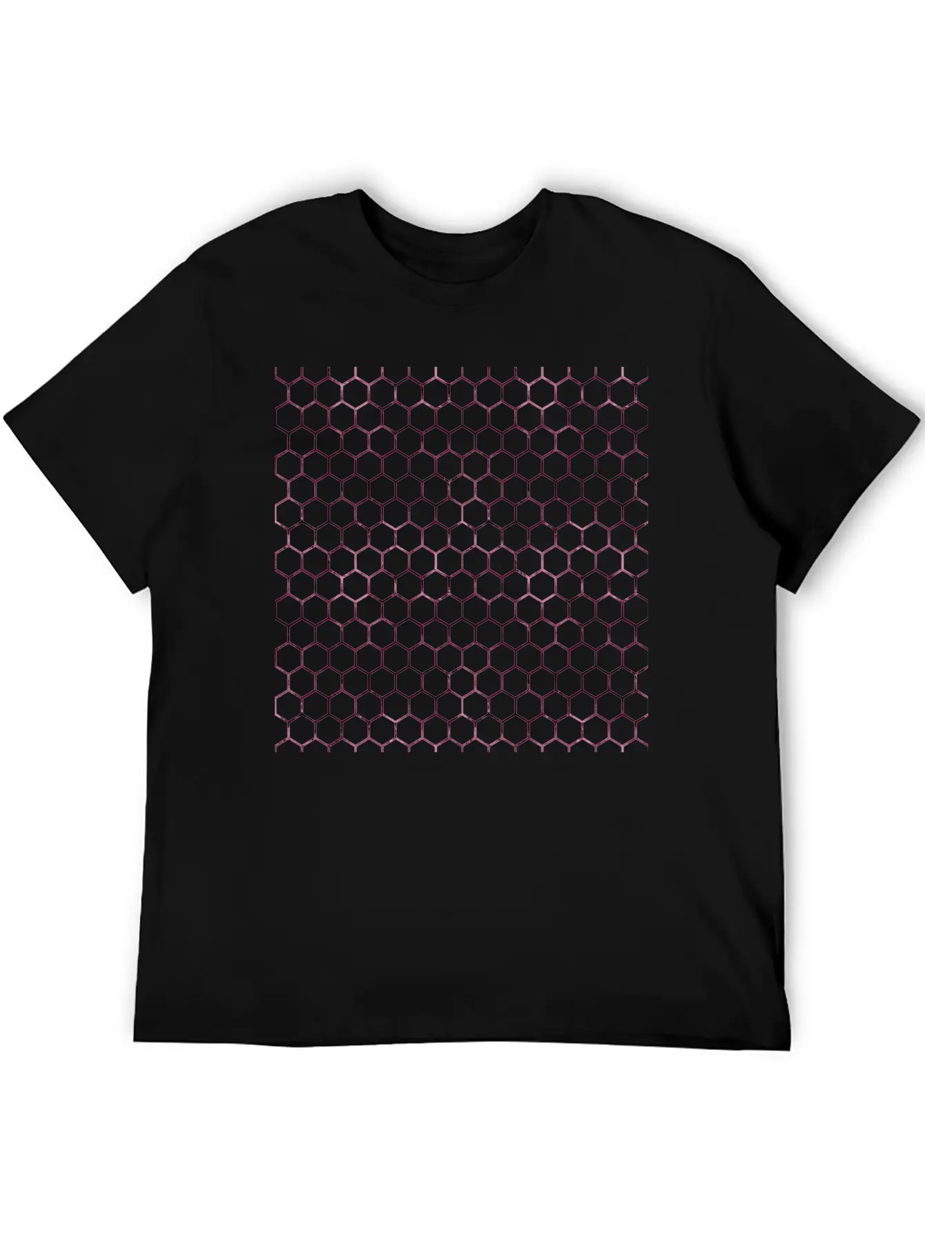 Metallic Burgundy Honeycomb Pattern Soft Cotton Short Sleeve Tee ¨C Unisex Wardrobe Staple