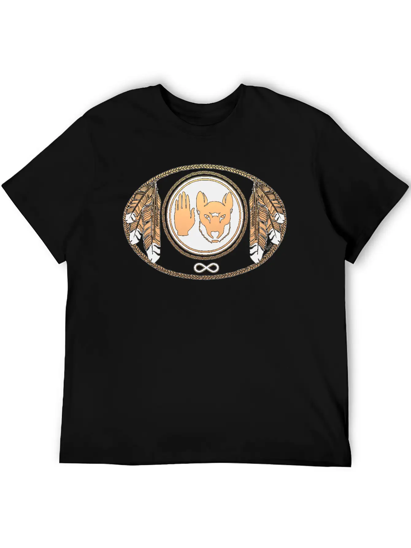Metis Art Gifts Tribal Wolf Flag Shirts & Gifts Essential Cotton Tee For Daily Outfits ¨C Unisex Style