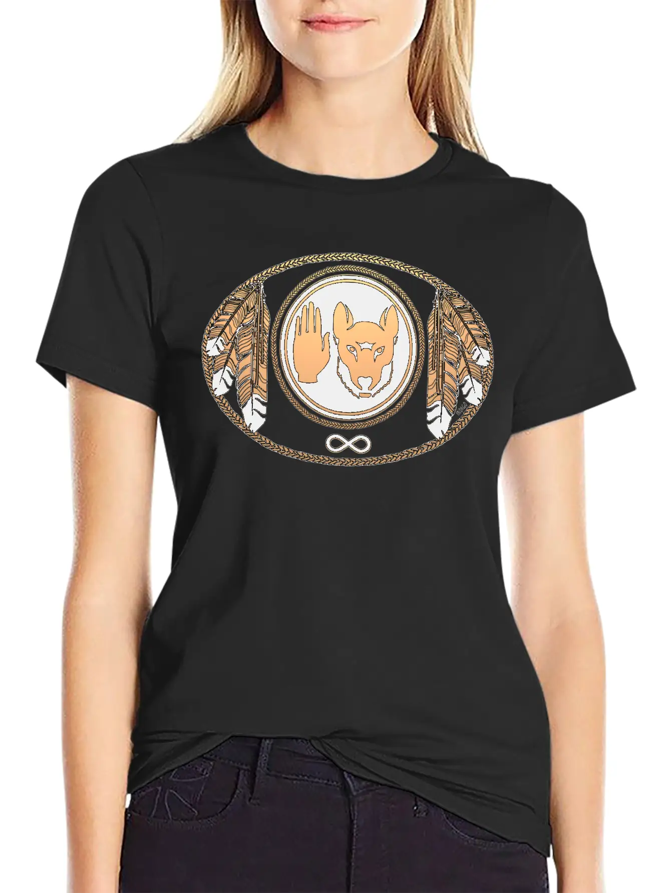 Metis Art Gifts Tribal Wolf Flag Shirts & Gifts Essential Cotton Tee For Daily Outfits ¨C Unisex Style