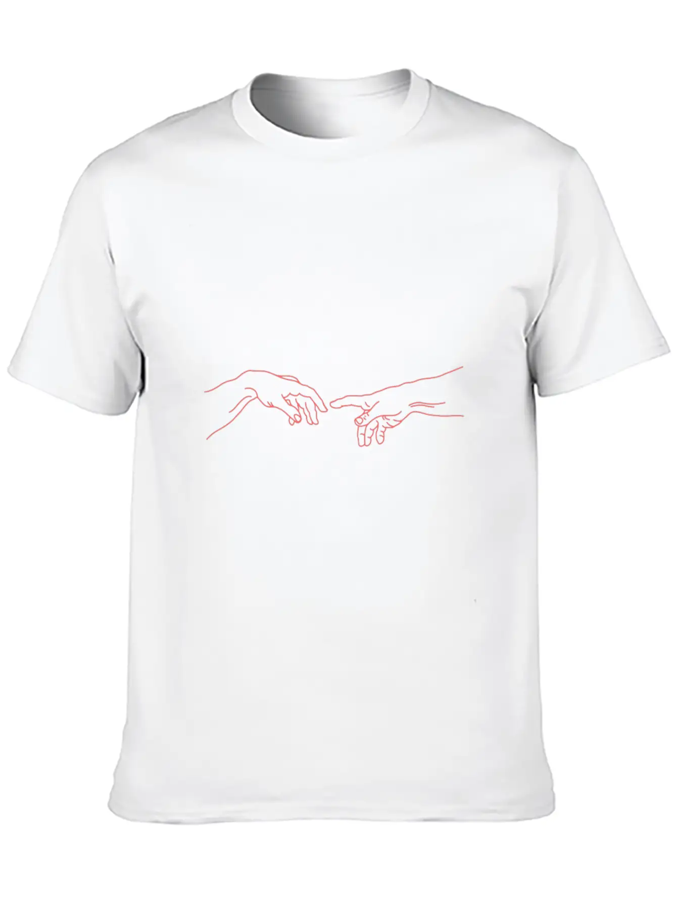 Michelangelo Creation Hands For Aesthetic Fans Soft Cotton Short Sleeve Tee ¨C Unisex Wardrobe Staple