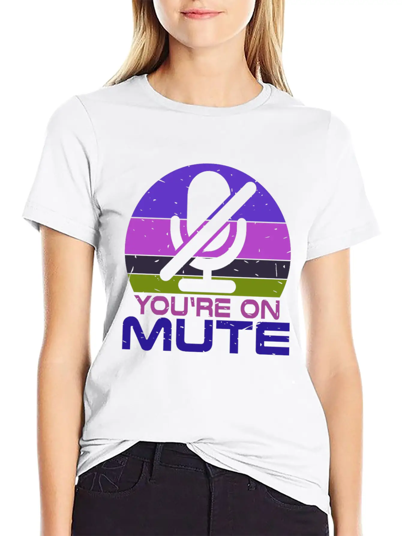 Microphone Muted You Are Muted On Mute Essential Cotton Tee For Daily Outfits ¨C Unisex Style