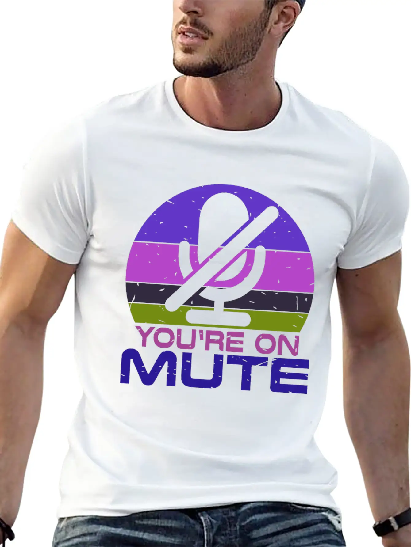Microphone Muted You Are Muted On Mute Essential Cotton Tee For Daily Outfits ¨C Unisex Style