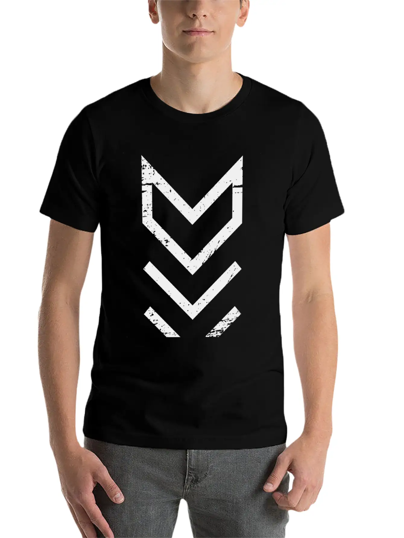 Minimal Triangle Black Basic Graphic T-Shirt ¨C Daily Comfort In Soft Cotton