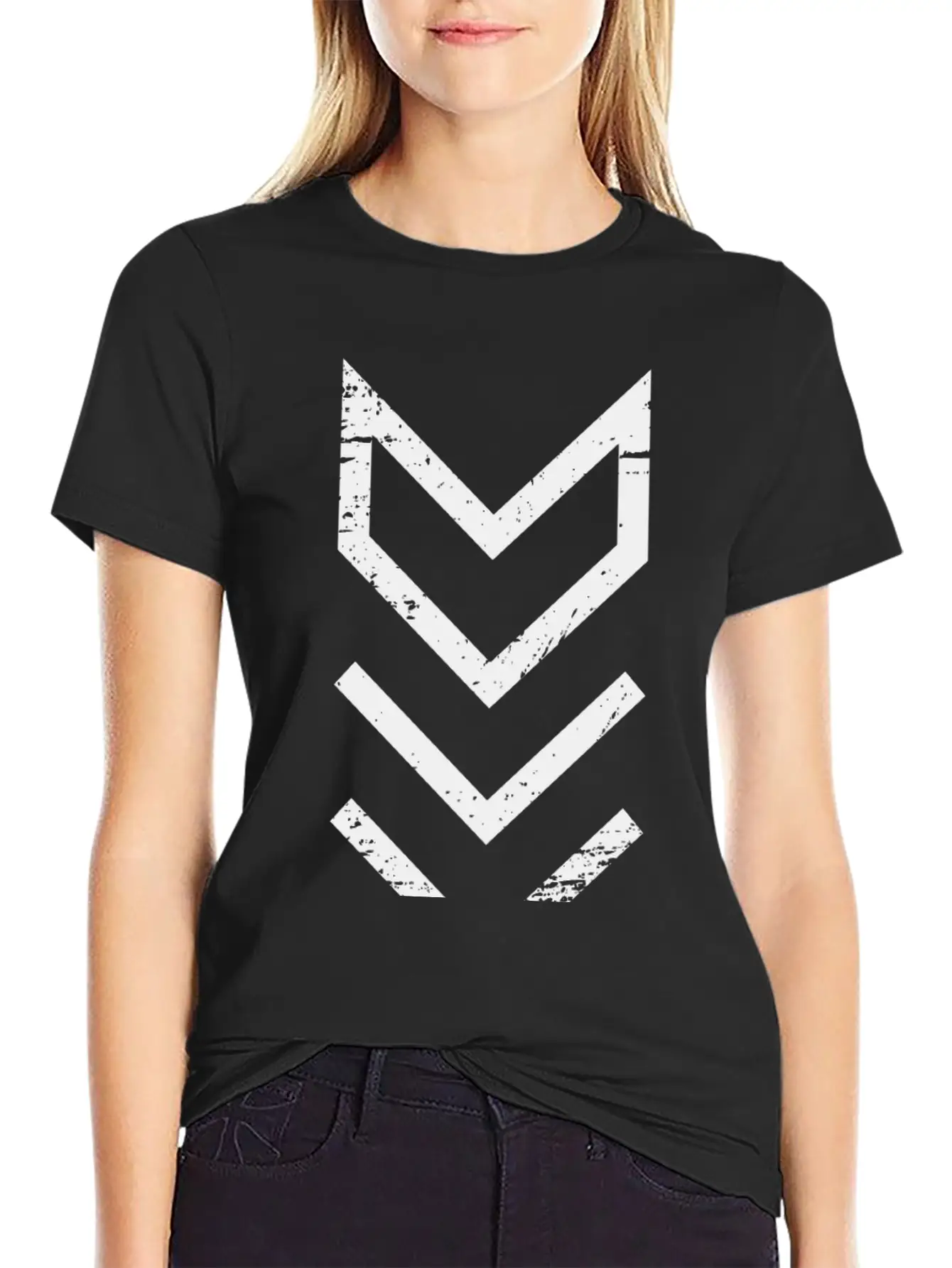 Minimal Triangle Black Basic Graphic T-Shirt ¨C Daily Comfort In Soft Cotton