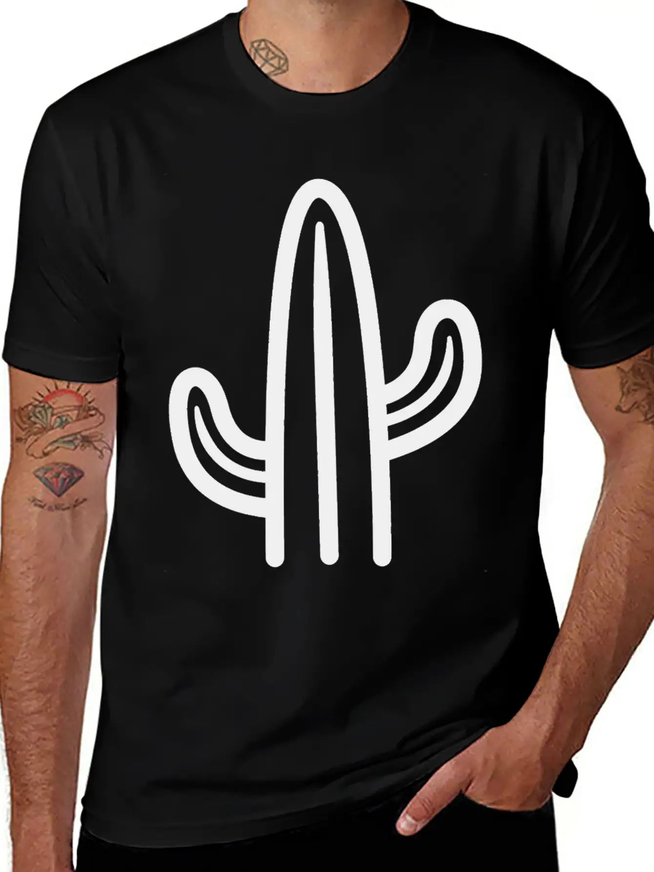Minimalistic Cactus Essential Cotton Tee For Daily Outfits ¨C Unisex Style