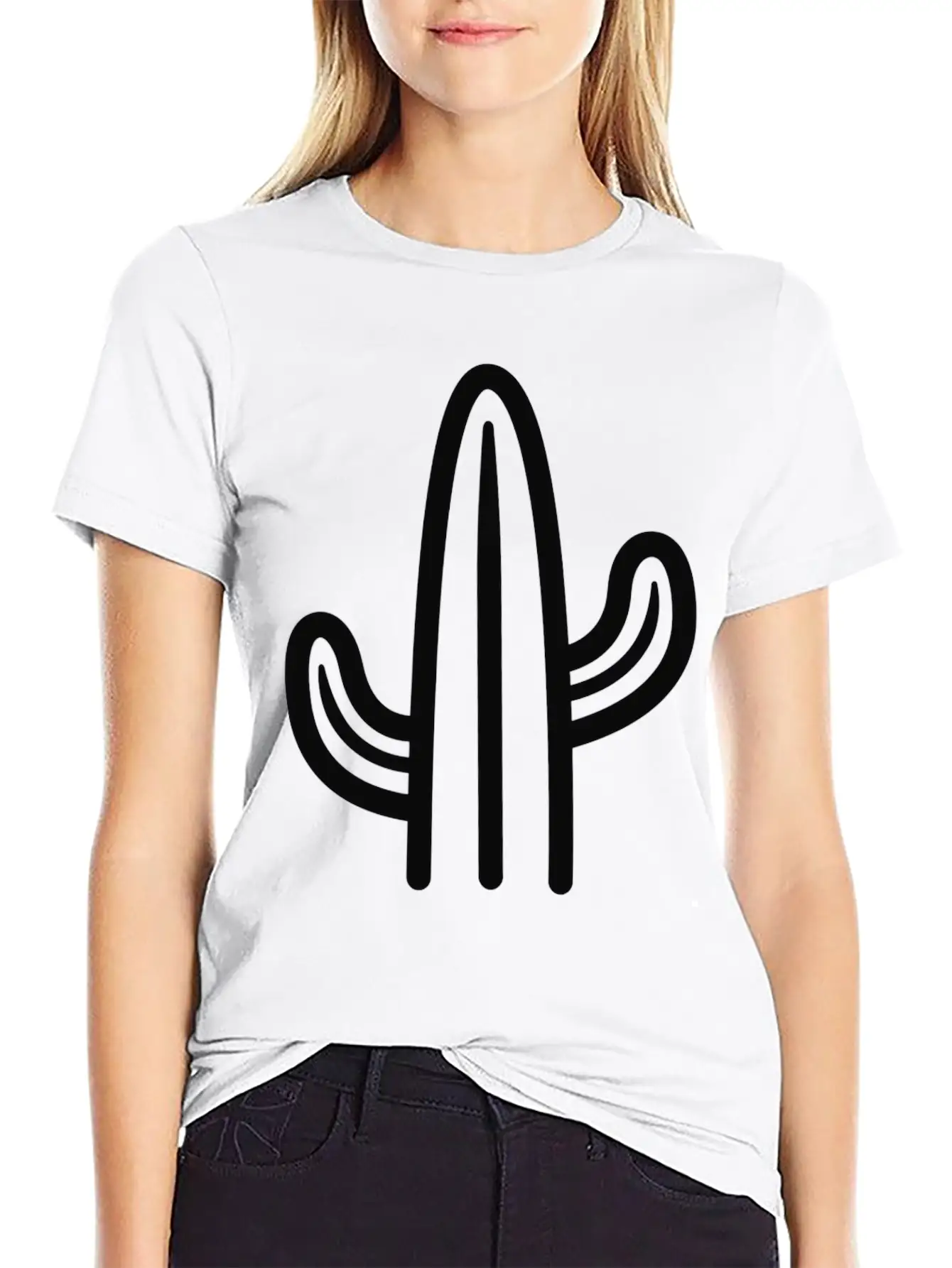Minimalistic Cactus Essential Cotton Tee For Daily Outfits ¨C Unisex Style