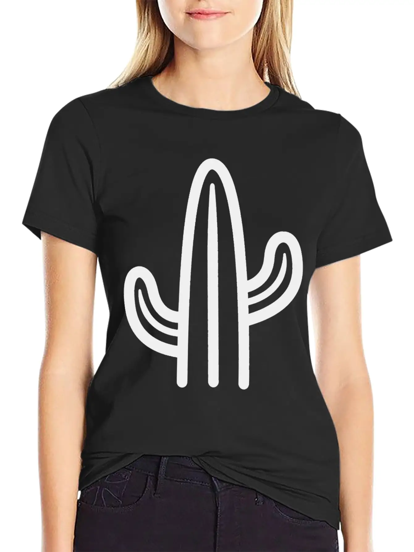 Minimalistic Cactus Essential Cotton Tee For Daily Outfits ¨C Unisex Style