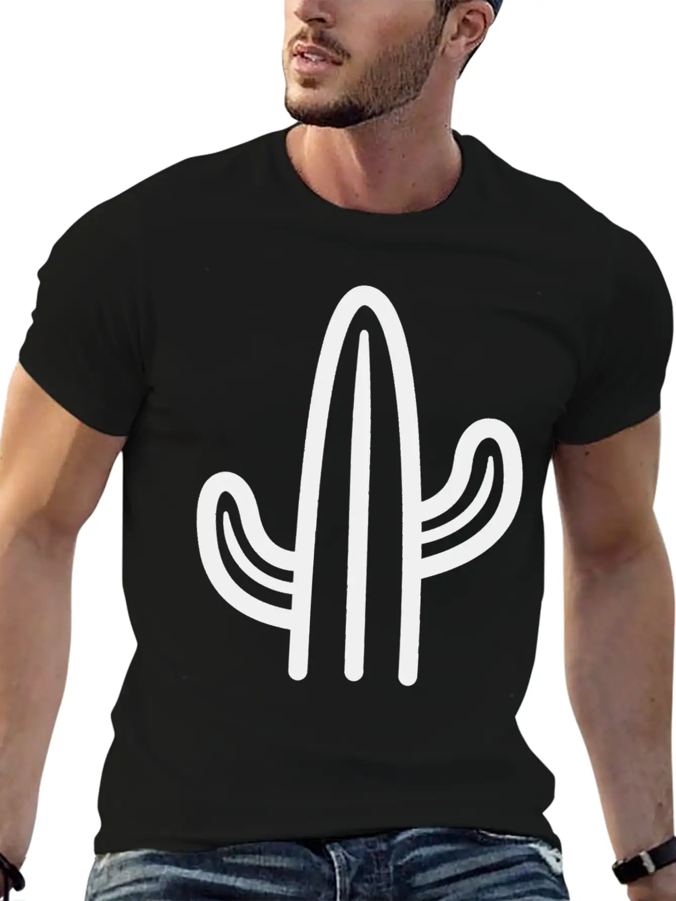 Minimalistic Cactus Essential Cotton Tee For Daily Outfits ¨C Unisex Style
