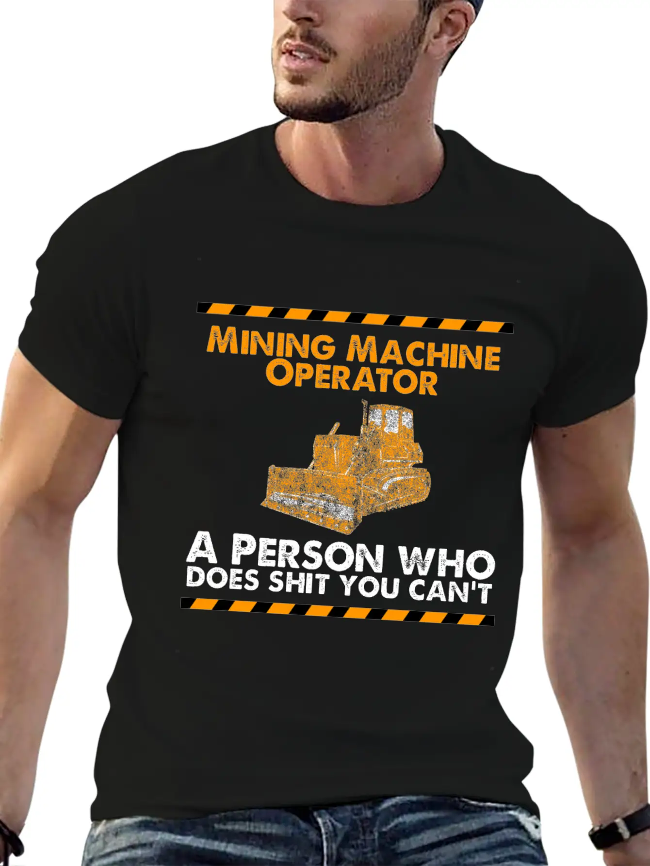 Mining Machine Operator Person Funny Gifts Print Basic Graphic T-Shirt ¨C Daily Comfort In Soft Cotton