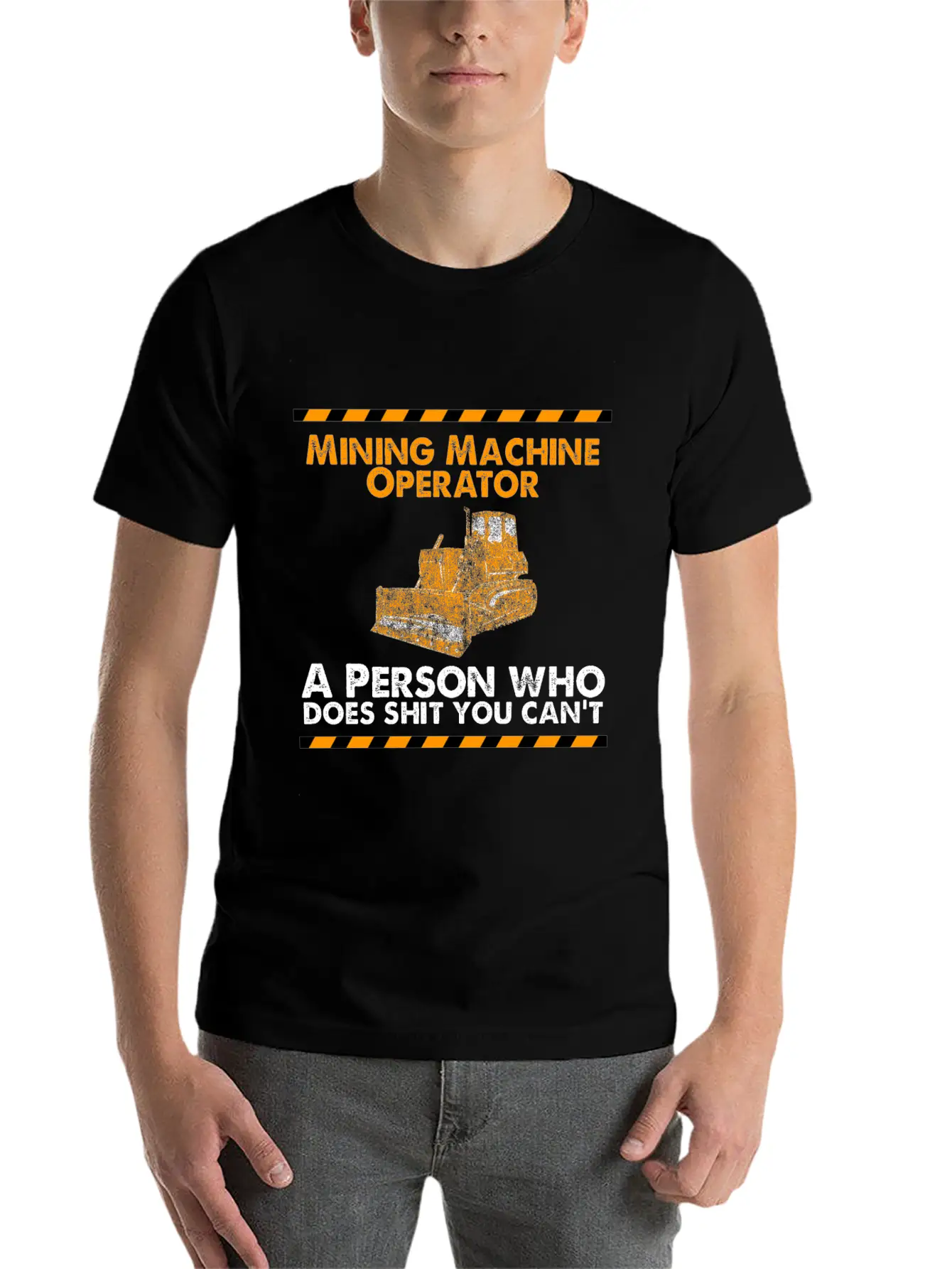 Mining Machine Operator Person Funny Gifts Print Basic Graphic T-Shirt ¨C Daily Comfort In Soft Cotton