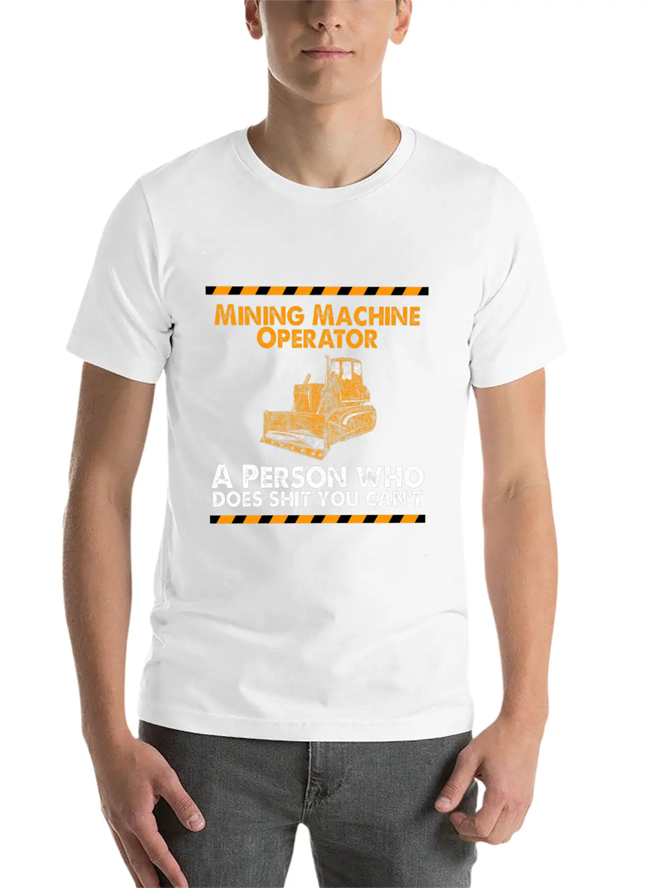 Mining Machine Operator Person Funny Gifts Print Basic Graphic T-Shirt ¨C Daily Comfort In Soft Cotton