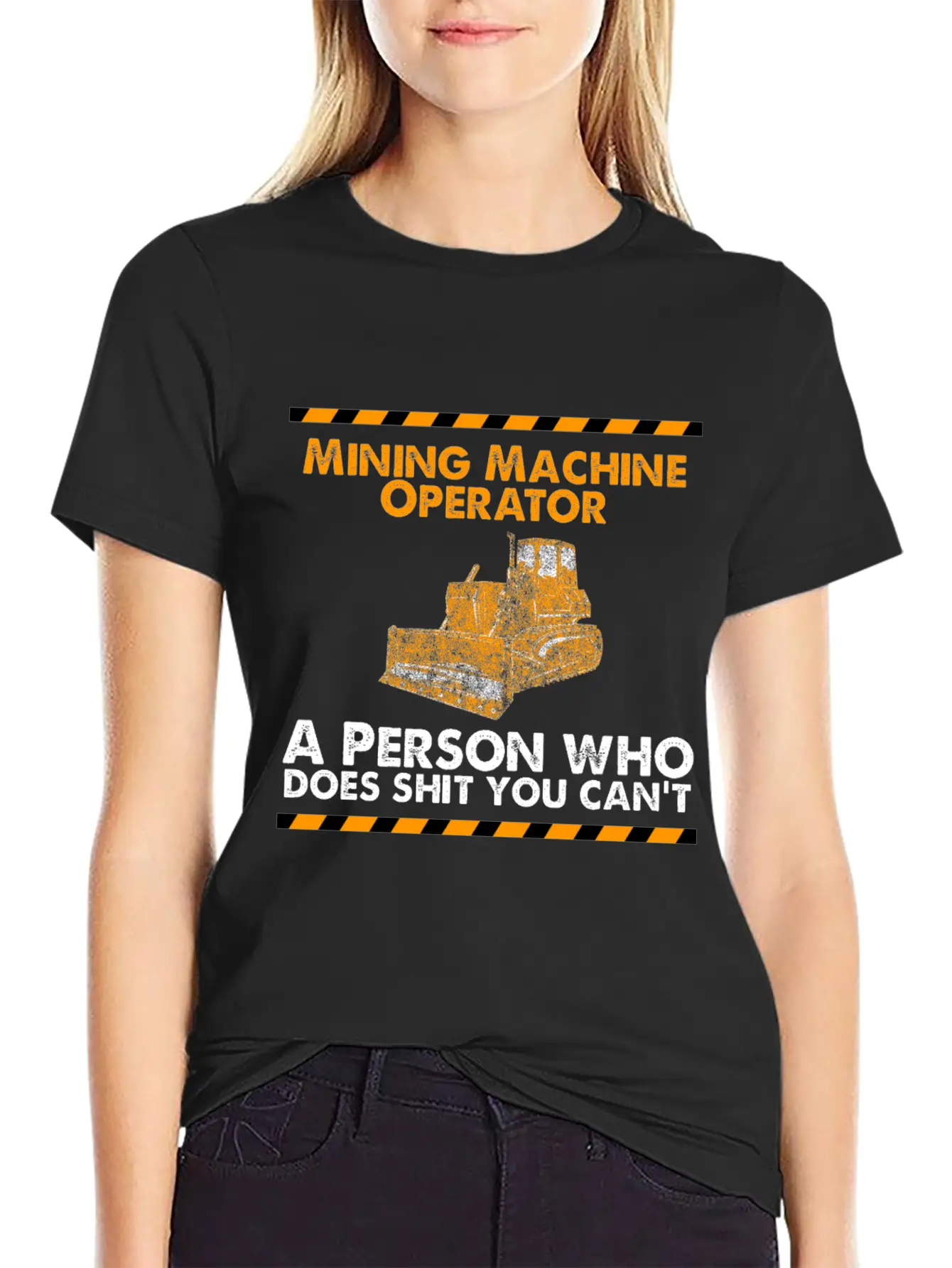 Mining Machine Operator Person Funny Gifts Print Basic Graphic T-Shirt ¨C Daily Comfort In Soft Cotton