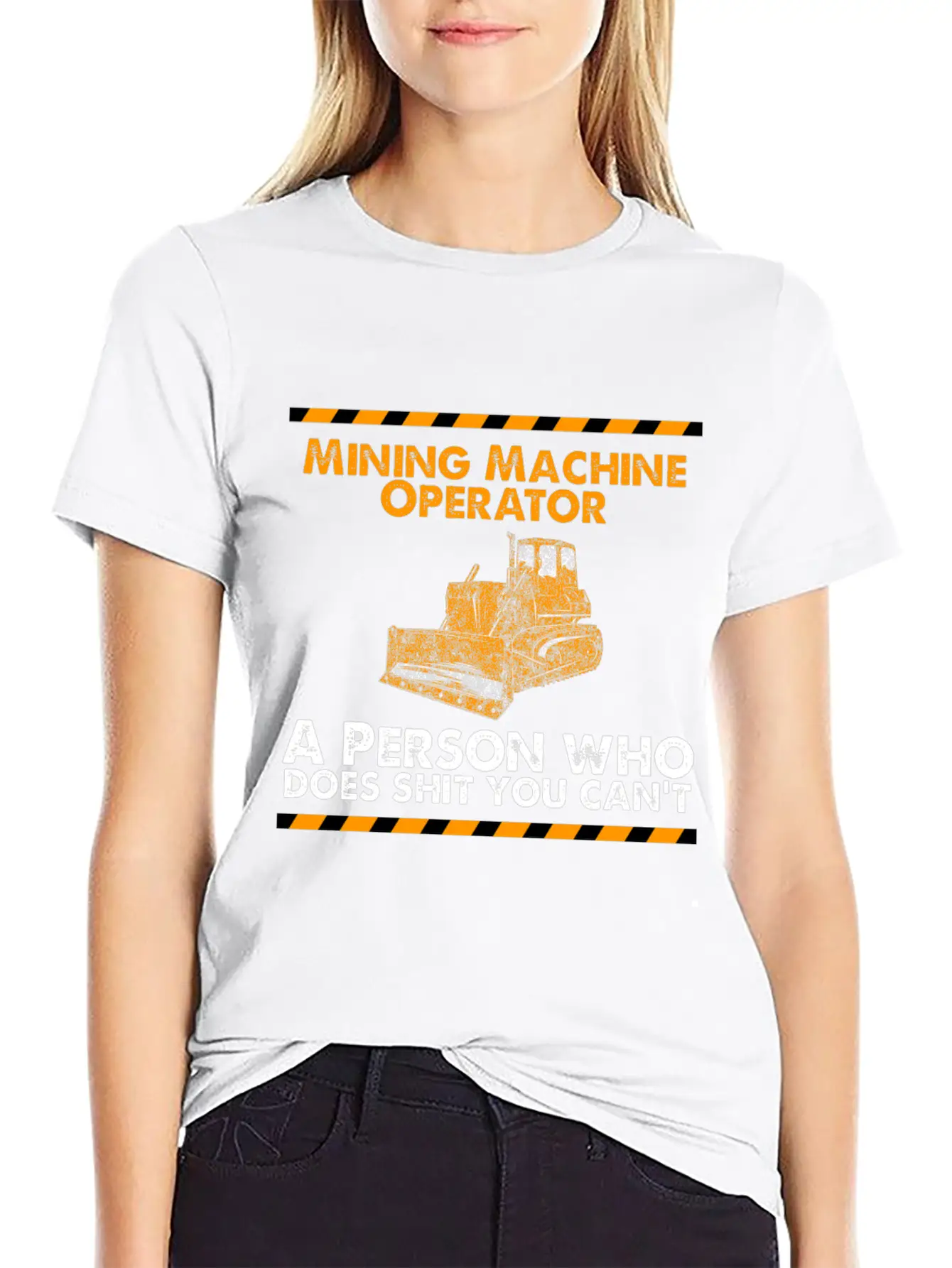 Mining Machine Operator Person Funny Gifts Print Basic Graphic T-Shirt ¨C Daily Comfort In Soft Cotton