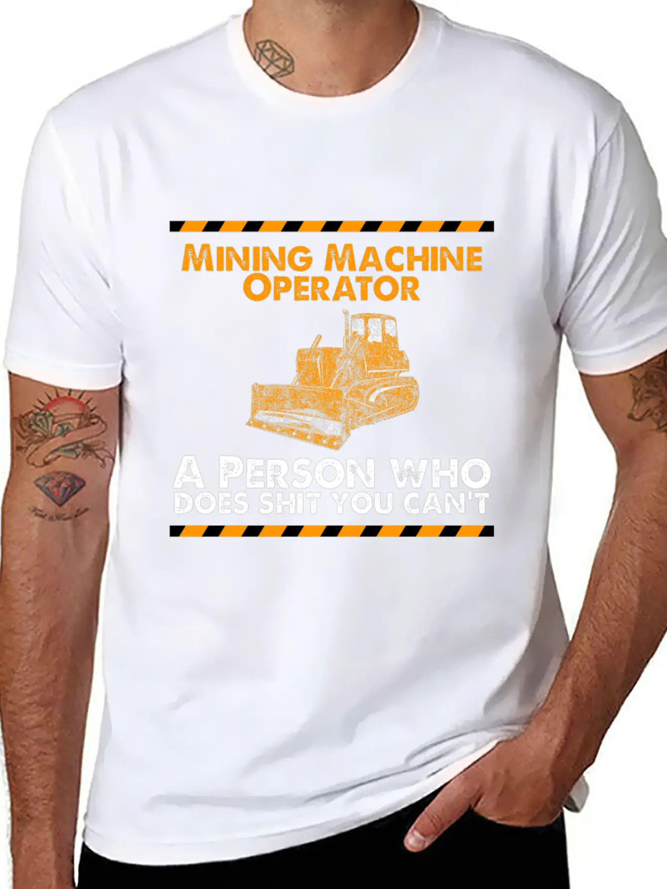 Mining Machine Operator Person Funny Gifts Print Basic Graphic T-Shirt ¨C Daily Comfort In Soft Cotton