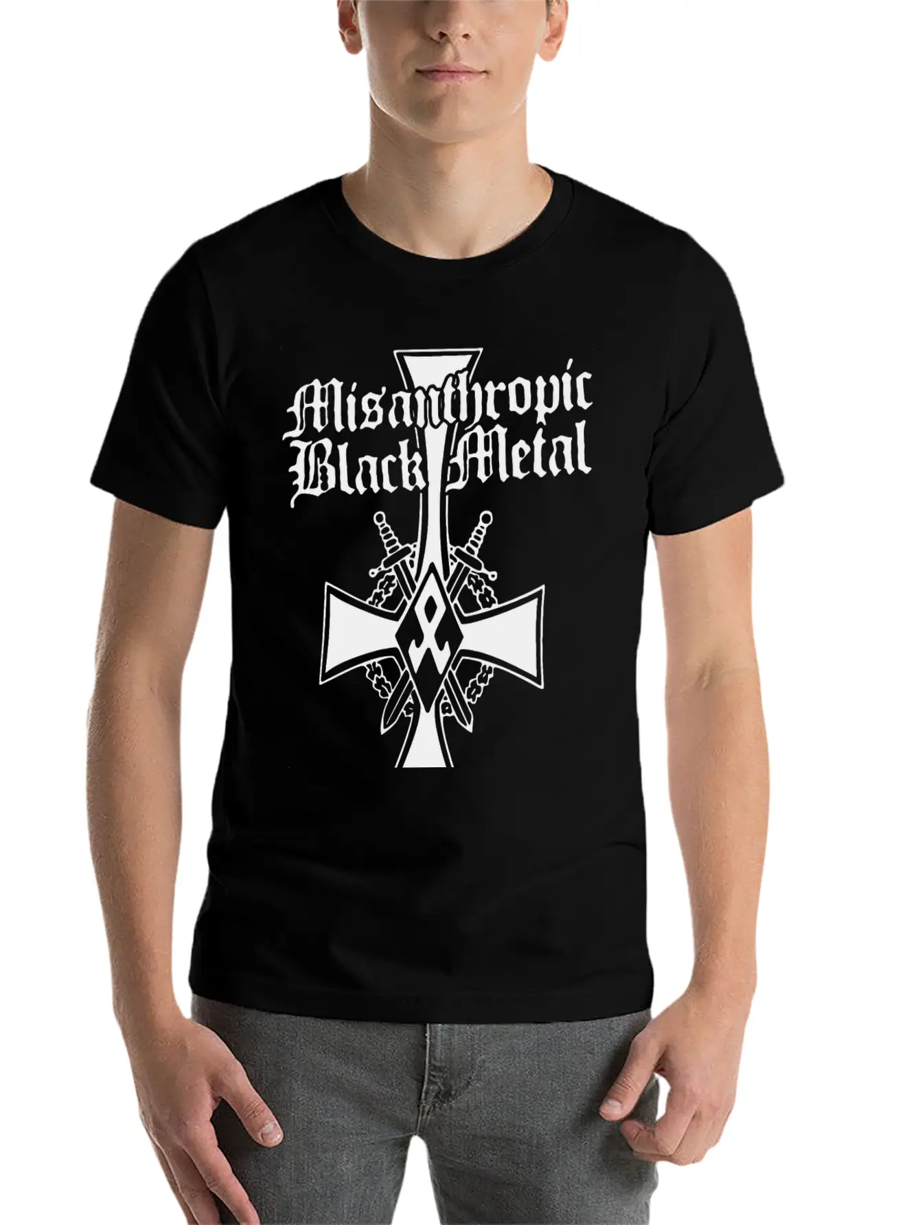 Misanthropic Black Metal Basic Graphic T-Shirt ¨C Daily Comfort In Soft Cotton