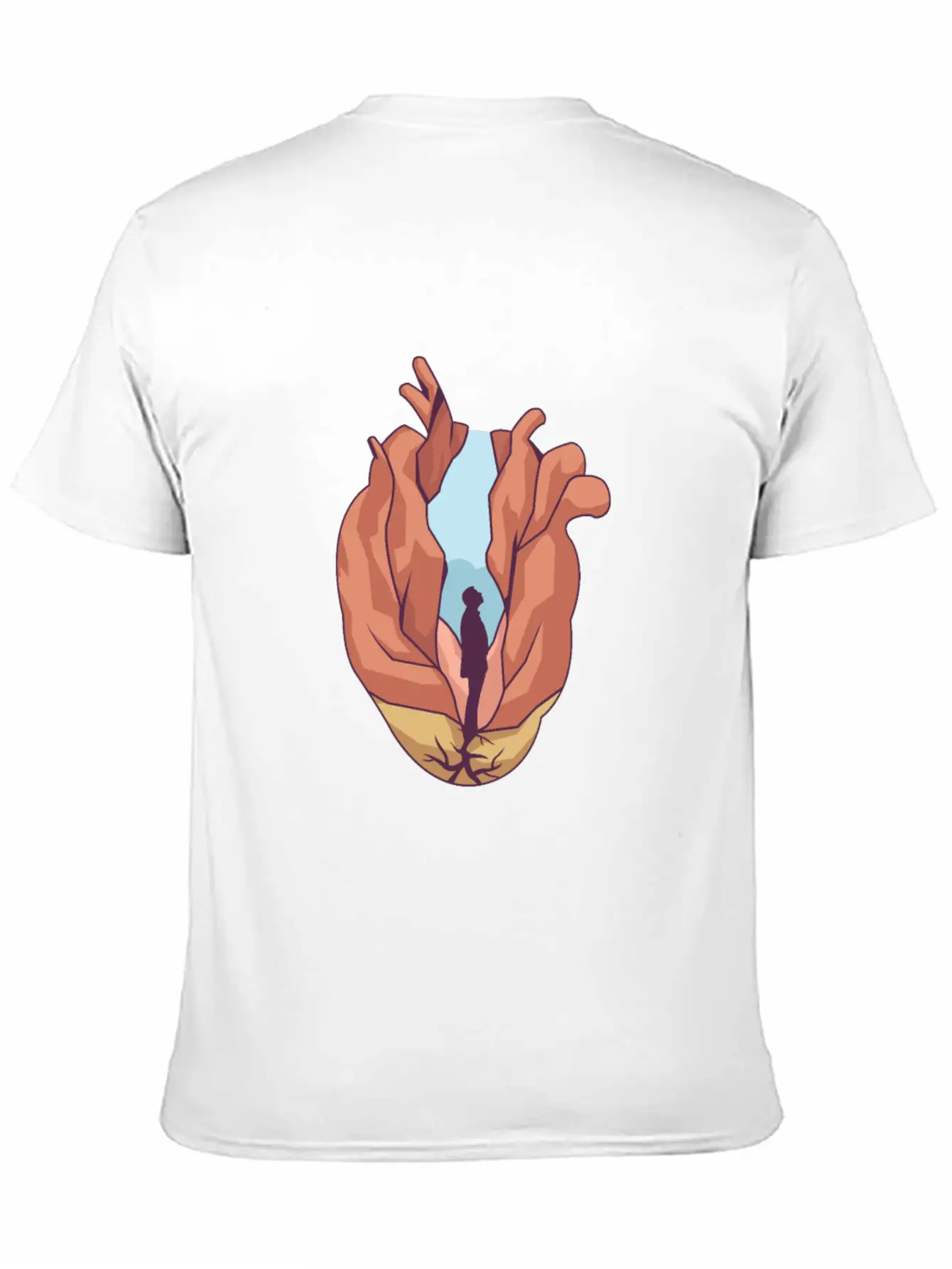 Miscellaneous Surreal Heart Basic Graphic T-Shirt ¨C Daily Comfort In Soft Cotton