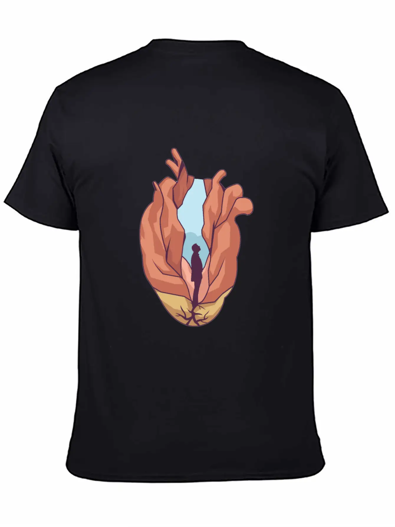 Miscellaneous Surreal Heart Basic Graphic T-Shirt ¨C Daily Comfort In Soft Cotton