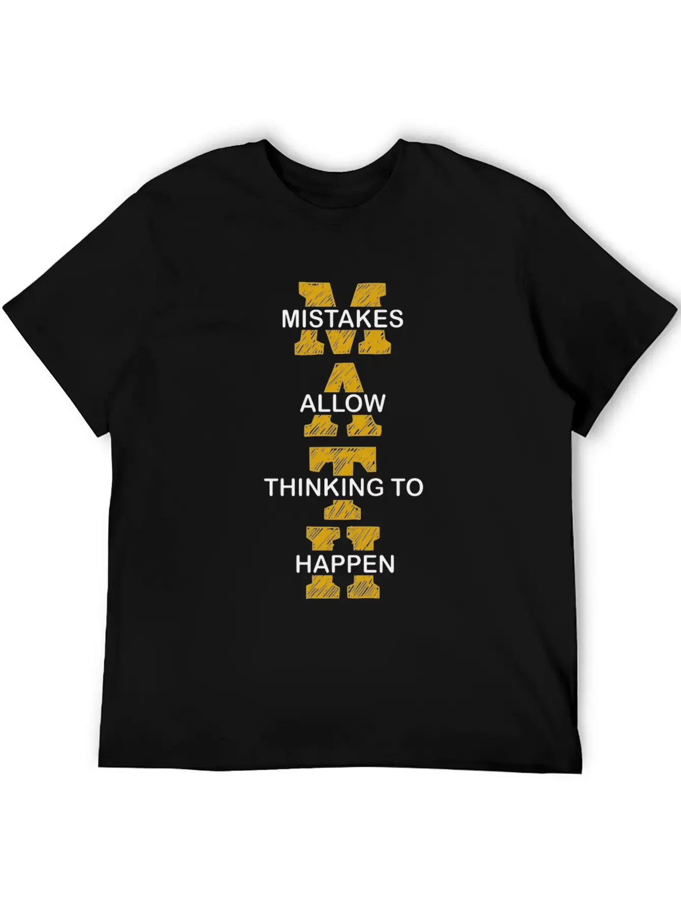 Mistakes Allow Thinking To Happen School Math Basic Graphic T-Shirt ¨C Daily Comfort In Soft Cotton